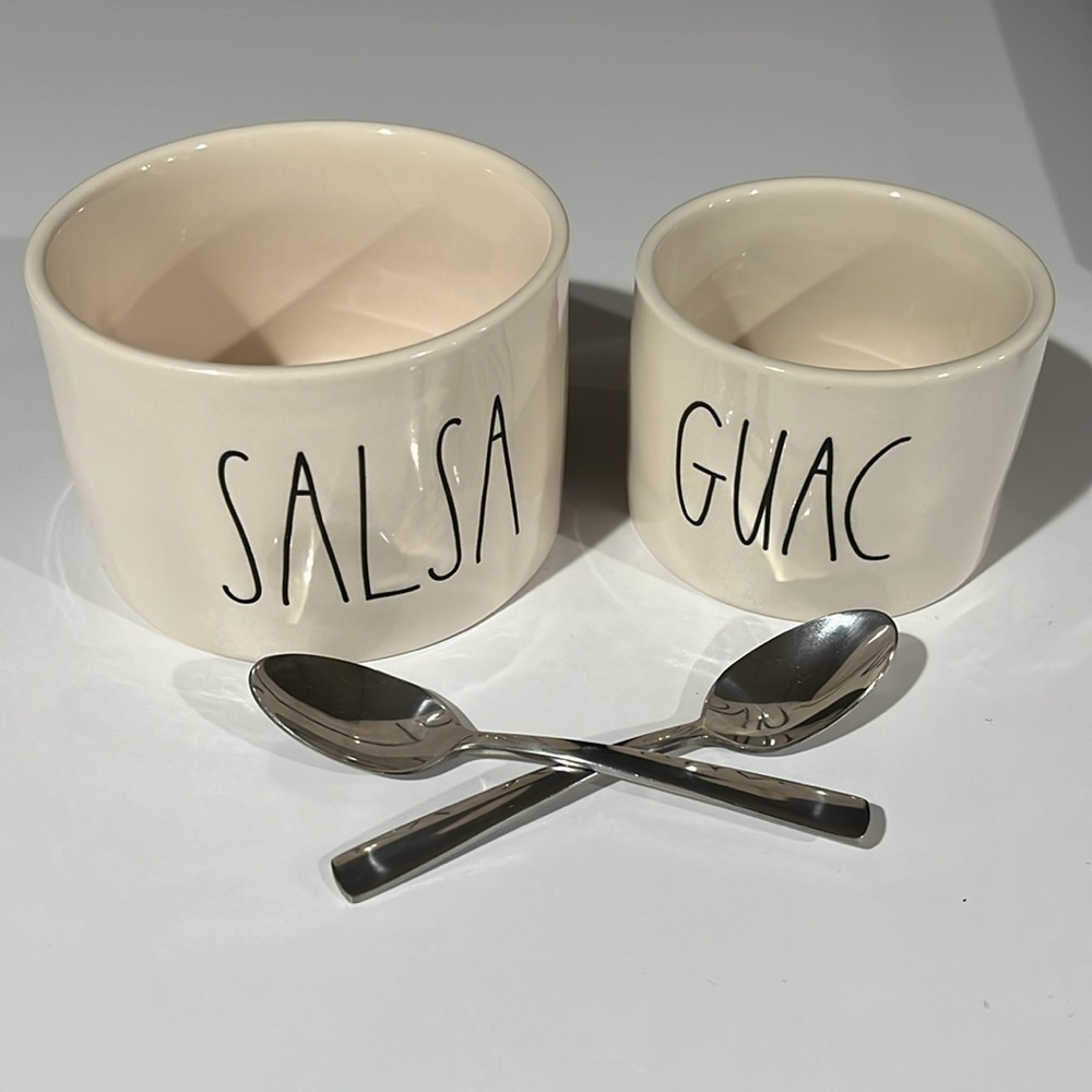 NWOT Guac & Salsa Serving Bowls Rae Dunn